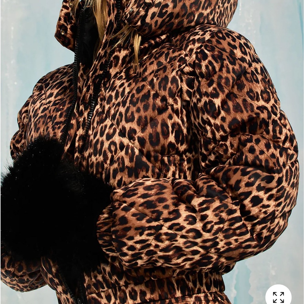 Fashion Nova Leopard Print Snow Jacket